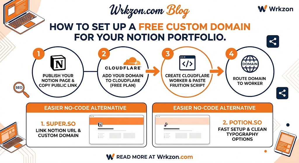 How to Set Up a Free Custom Domain for Your Notion Portfolio